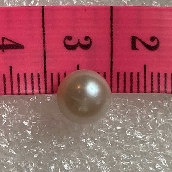 Vtg 14k Yellow Gold & Freshwater Pearl Stud Earrings - 8mm - Picture 11 of 11